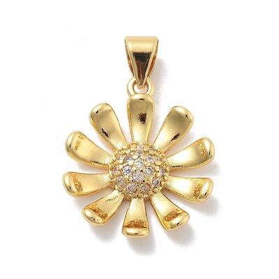 Brass Micro Pave Cubic Zirconia Pendants
