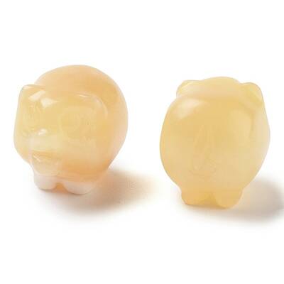 Natural Yellow Jade Carved Figurines