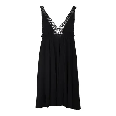Emporio Armani Lace Mini Dress - Small Black Viscose Blend