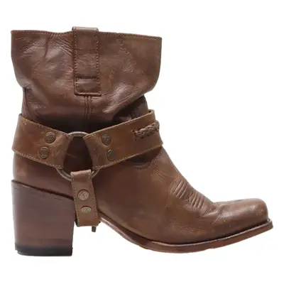 SENDRA Cowboy Boots Brown Leather Womens UK 4