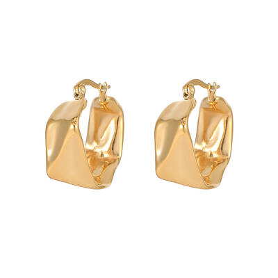 Elegant European Style Stainless Steel Gold-Plated Women's Earrings