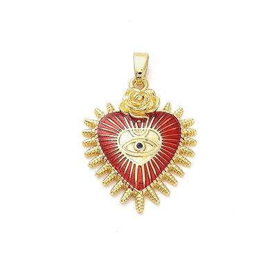 Brass Micro Pave Cubic Zirconia Pendants