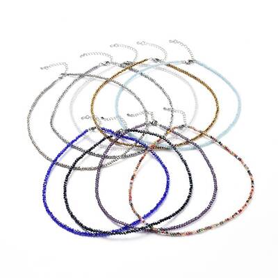 Faceted Glass Beaded Necklaces