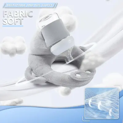 Hands-Free Baby Feeding Pillow - Adjustable Nursing Cushion with Bottle Holder for Infant Feeding Maternity