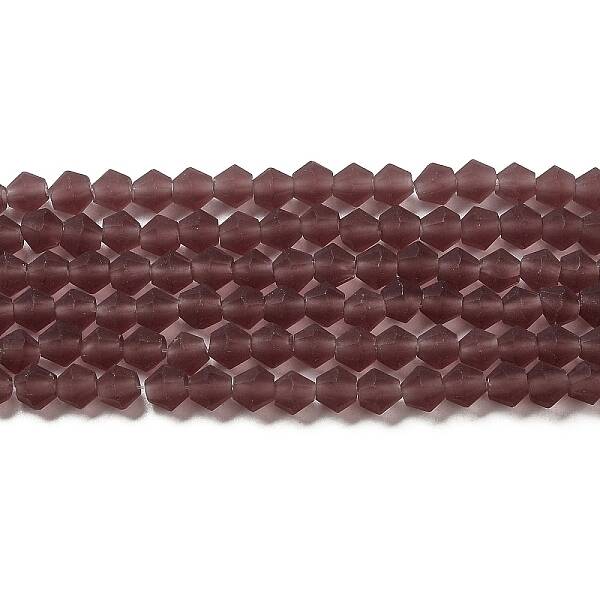 Imitate Austrian Crystal Frosted Glass Beads Strands