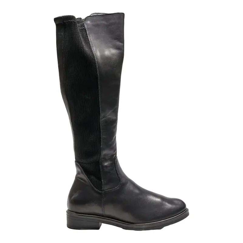 REMONTE High Boots Black Leather Womens UK 4