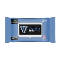 Victory Body Wipes 50ct – Post-Workout / Training Body Wipes for Athletes | Tea Tree & Eucalyptus Oils | Fights Skin Infect...