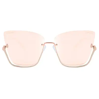 Vixen - Rosegold Frame Rosegold Lens Metal Cateye Sunglasses | Color: Rose Gold | Size: OS