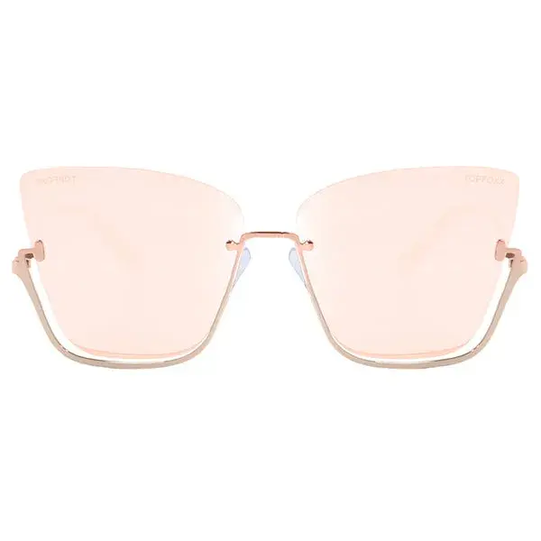 Vixen - Rosegold Frame Rosegold Lens Metal Cateye Sunglasses | Color: Rose Gold | Size: OS