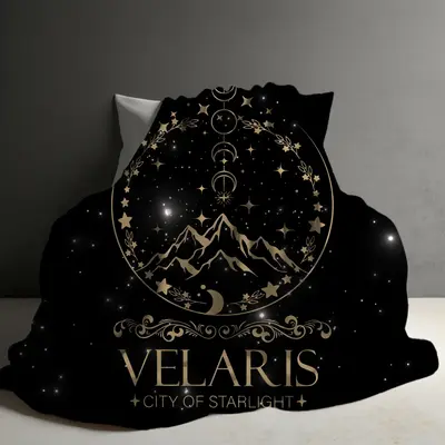 Velaris Blanket, ACOTAR Merch, The Night Court, A Court Of Thorns and Roses Gifts, SJM, City Of Starlight Plush Throw, Bookis...