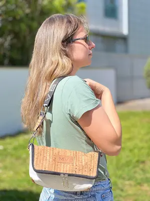 Double-Sided Crossbody Flop Bag soft natural | Tamanho: XS