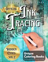 Ink Tracing Coloring Book,  Follow the White Lines to Reveal a Unique City. A New Concept for the Reverse Coloring Book
