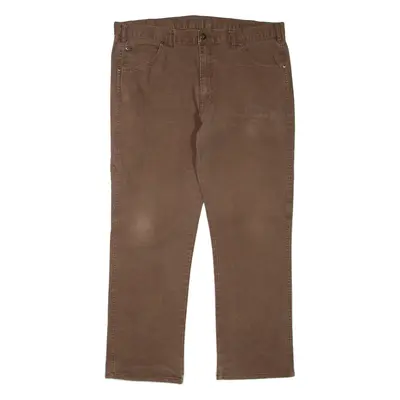 DICKIES Mens Trousers Brown Regular Straight W36 L30
