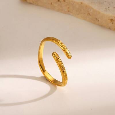 304 Stainless Steel Simple Line Open Cuff Rings