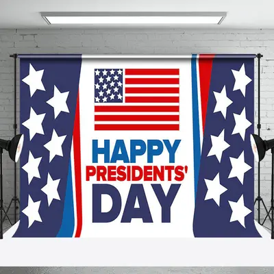 Usa Flag Patriotic Happy Presidents Day Backdrop - Aperturee