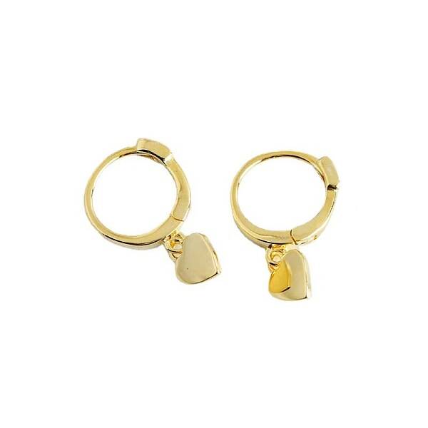 S925 Sterling Silver Heart Hoop Earrings
