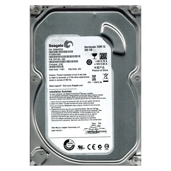 9YP14C-304 Seagate BarraCuda 7200.12 320GB 3.5-inch 6GB/s SATA NCQ 7200RPM 16MB Cache Desktop Hard Drive
