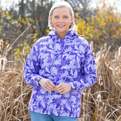 All Over Pet Camo Hoodie - Camouflage Paws - 1X