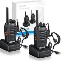 eSynic Professional Rechargeable Walkie Talkies - Long Range 2 Way Radio for Adults with VOX, 16 Channels, LED Light, Origina...