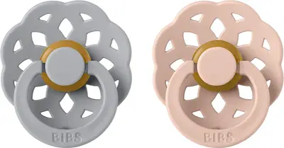 BIBS Boheme Natural Rubber Size 1: 0+ months Cloud pacifier / Blush 2 pcs