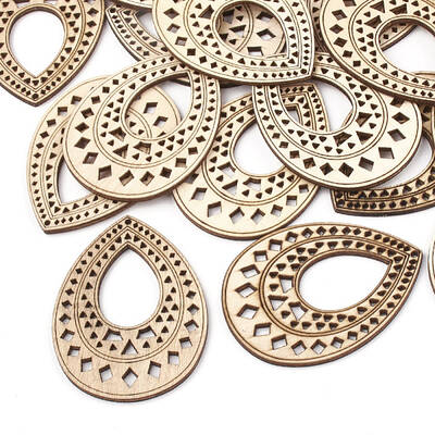Undyed Wood Big Pendants