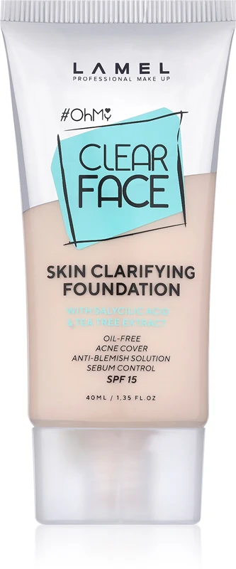 Lamel Oh my Clear High Coverage Foundation For Problematic And Oily Skin Color 402 40 Ml