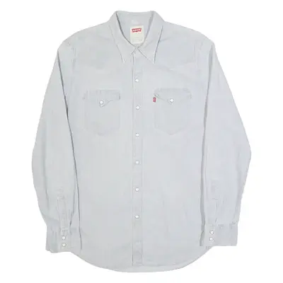 LEVI'S Mens Shirt Grey Long Sleeve L