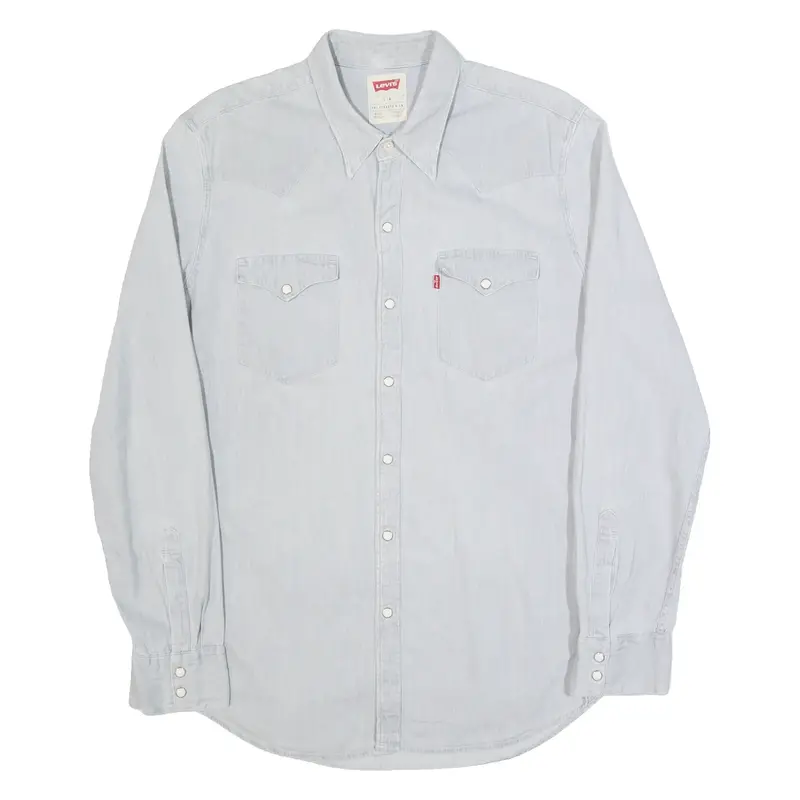 LEVI'S Mens Shirt Grey Long Sleeve L