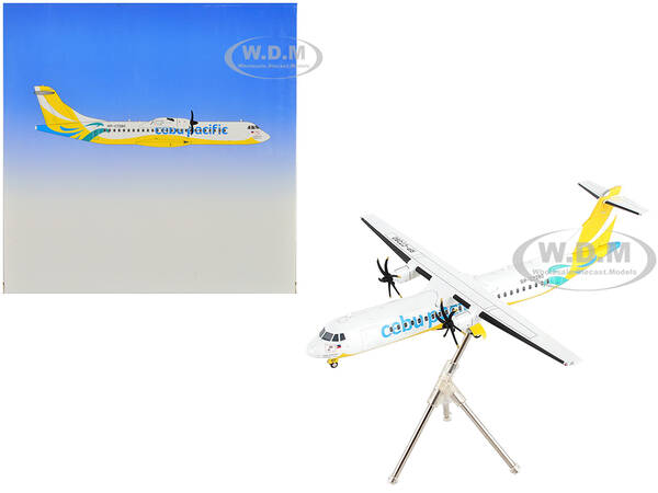 ATR 72-600 Commercial Aircraft Cebu Pacific White and Yellow Gemini 200 Series 1/200 Diecast Model Airplane by GeminiJets
