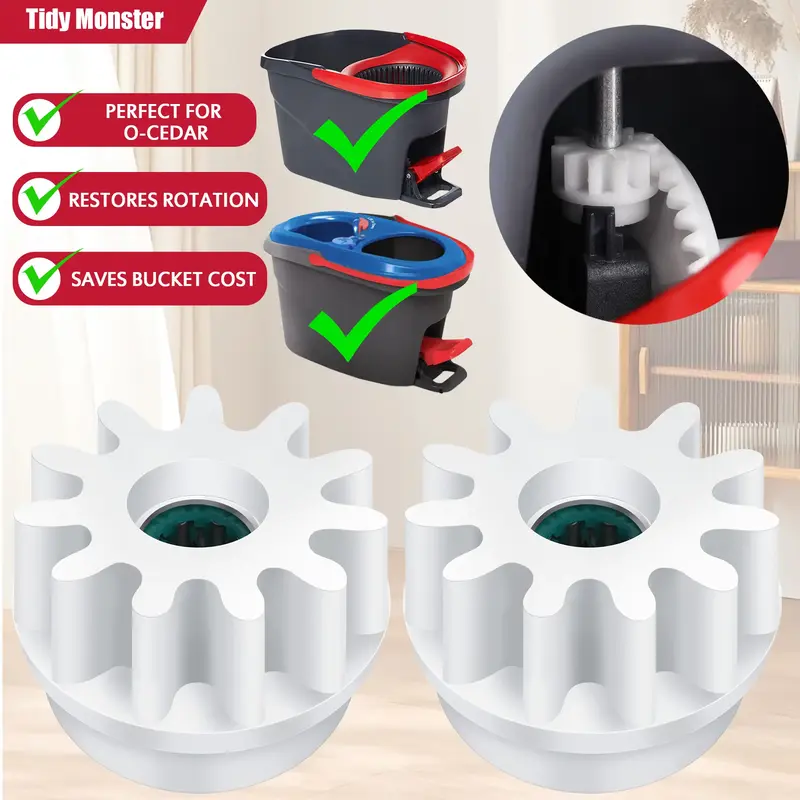 Pedal Bearing Replacement for O-Cedar EasyWring Bucket System Repair Step Pedals Problems Clutch Gear Sprockets for 90% Spin ...