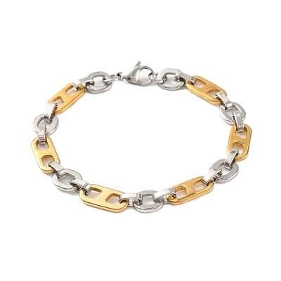201 Stainless Steel Oval Link Chain Bracelets