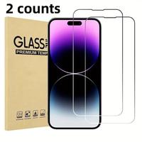 Tempered Glass Phone Screen Protector, Cell Phone Screen Protectors for Apple Smartphone, Full Coverage HD Screen Protective ...