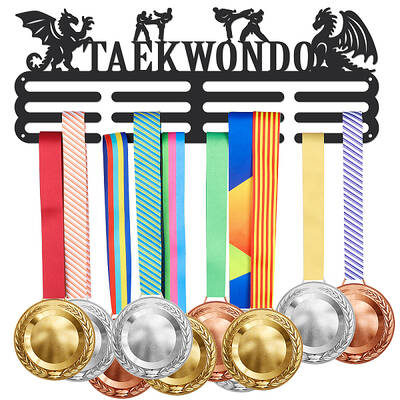 Taekwondo Theme Fashion Iron Medal Hanger Holder Display Wall Rack
