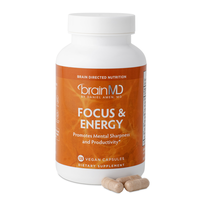 BrainMD - Focus & Energy | Promotes Mental Sharpness and Productivity  | 120 Vegan Capsules