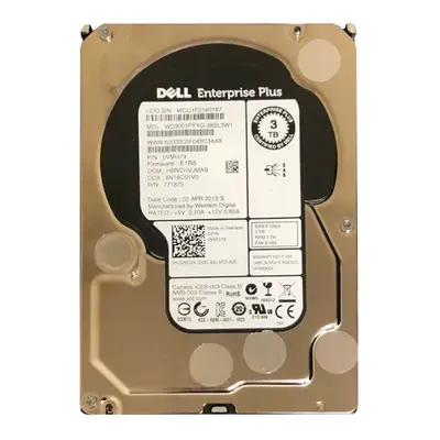 VMG79 Dell 3TB 6Gb/s SAS 7200 3.5-Inch 64MB Hard Drive
