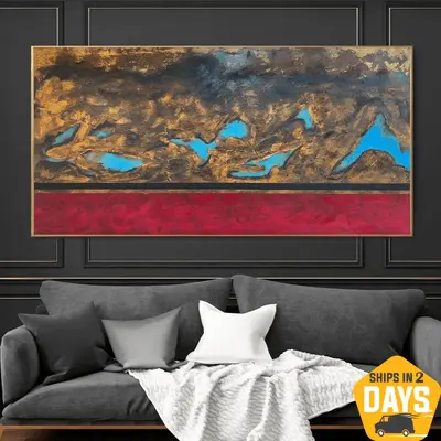 Large Abstract Colorful Paintings On Canvas Original Modern Painting Hand Painted Art Textured Oil Painting | LIFE COURSE 35&...