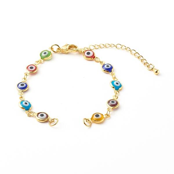 Evil Eye Lampwork Link Chain Bracelet Making