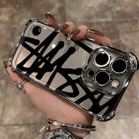 Trendy Hip-Hop Street Style Phone Case for iPhone 16/15/14/13/12/11 Pro Max/Plus, Featuring a Transparent Soft Back Cover Tha...
