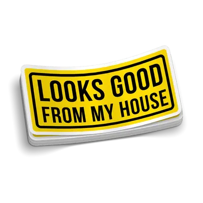 Looks Good Hard Hat Decal