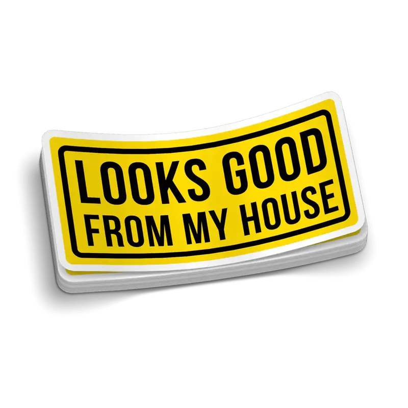 Looks Good Hard Hat Decal