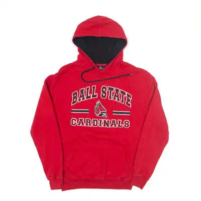 COLOSSEUM Ball State Cardinals Hoodie Red Pullover Mens S