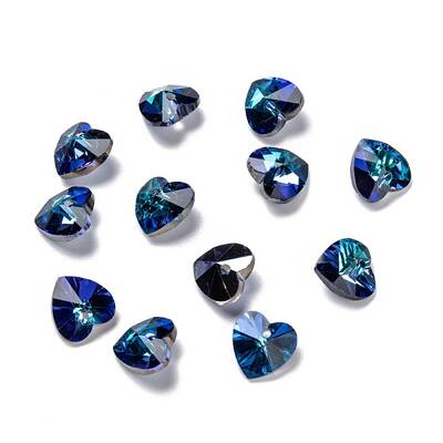 Electroplate Glass Charms