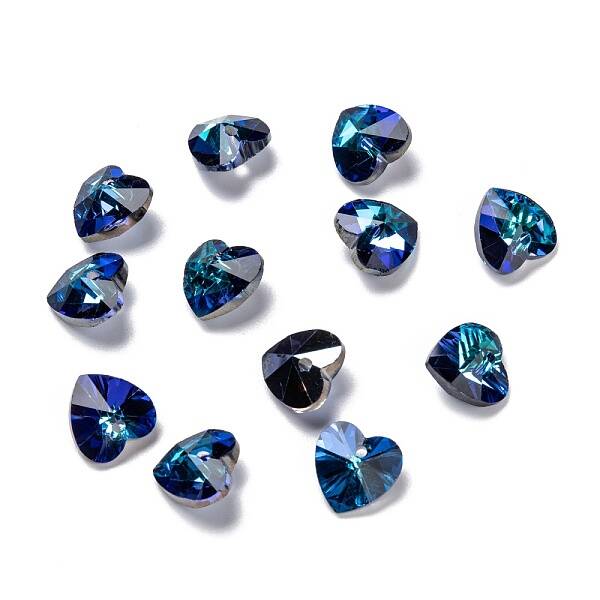 Electroplate Glass Charms
