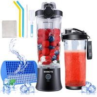 Portable Blender Personal Size for Shakes & Smoothies, 6 Blades, 20 Oz Cup with Travel Lid, USB Rechargeable for Office, Gym,...