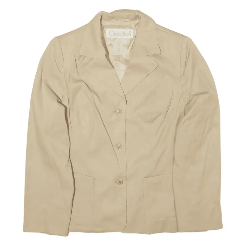 OLIVIER STRELLI Blazer Jacket Beige Womens S