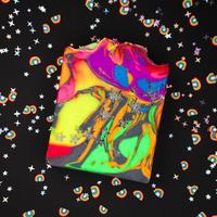 Neon Rainbow Pride Soap Coconut Free! - Scented in Somali Soul & Sandalwood, and Lemongrass