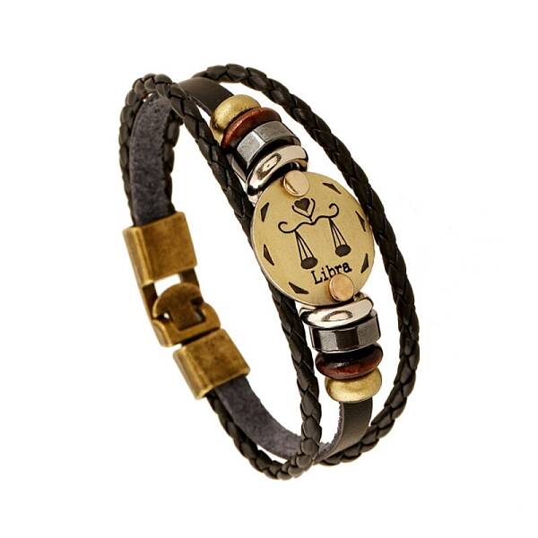 Braided Cowhide Cord Multi-Strand Bracelets