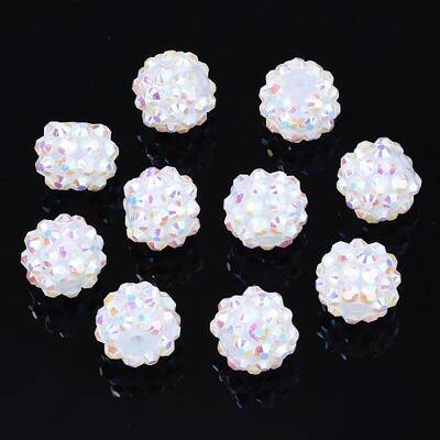 AB Color Resin Rhinestone Beads