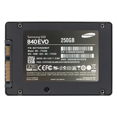 MZ-7TE250B Samsung 840 EVO Series 250GB 2.5-inch 6GB/s SATA 512MB Cache V-NAND 3bit MLC Solid State Drive