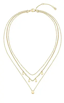 Hugo Boss Collana Tripla Placcata Oro Con Cristalli Selena 1580766